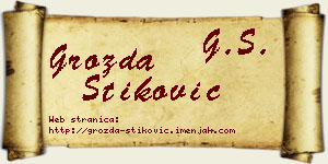 Grozda Stiković vizit kartica